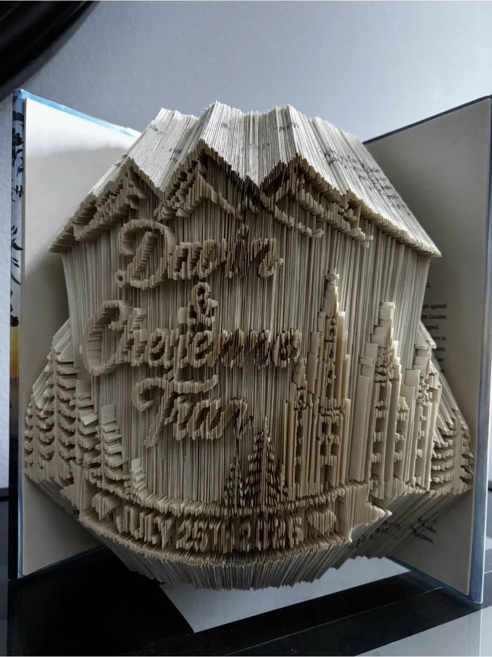 Custom Designed Hand-Folded Book Art - Anniversary - Birthday - Wedding Gifts